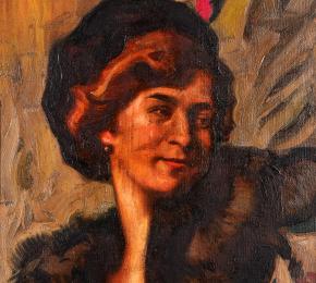 Portrét dámy v klobouku